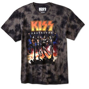 Kiss Destroyer Mineral Wash metal rock heavy cotton Official T-Shirt M NWT